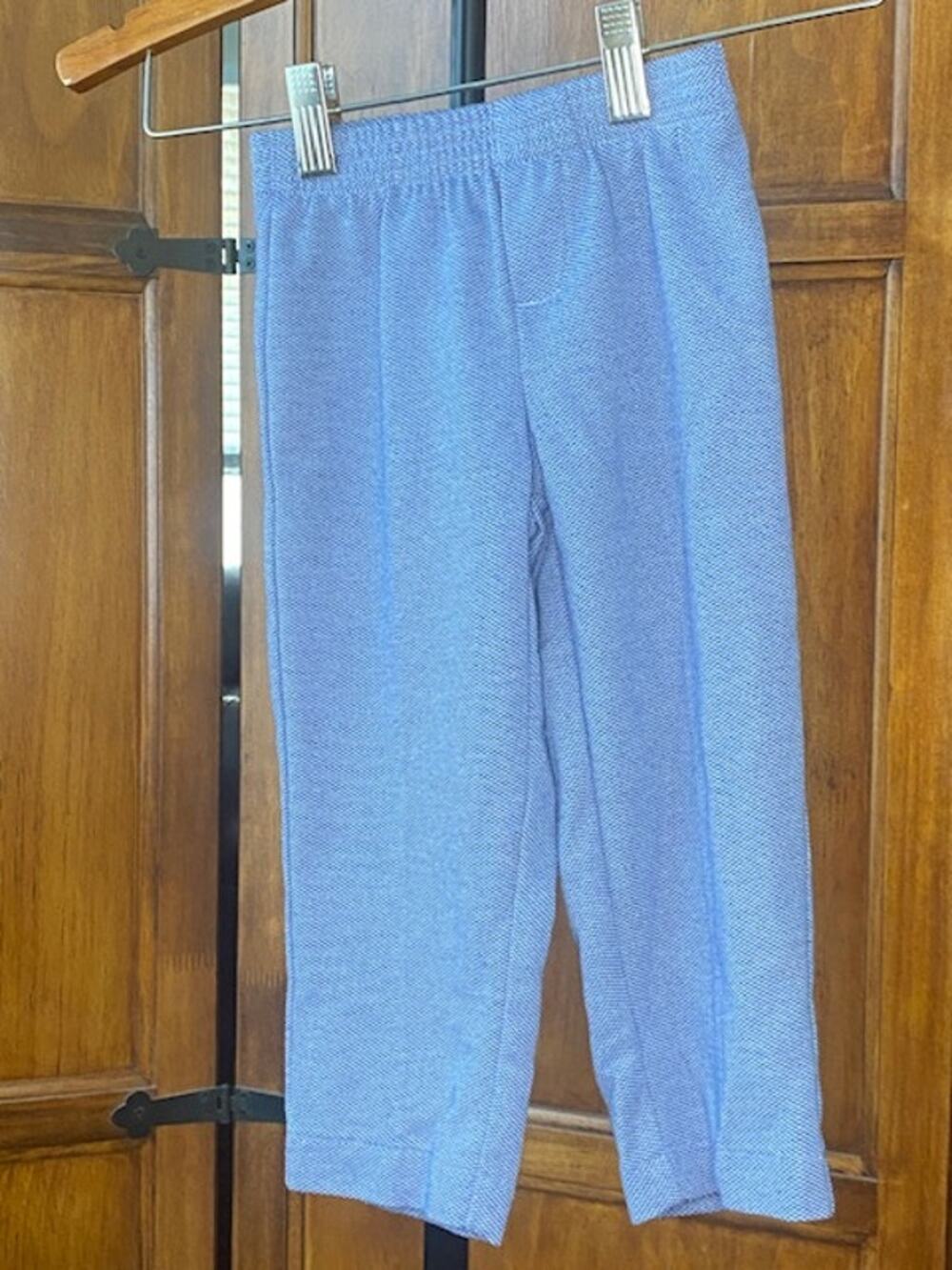 Van Heusen Boys 3T Dress Pants Blue Geometric 77% Polyester 23% Rayon
